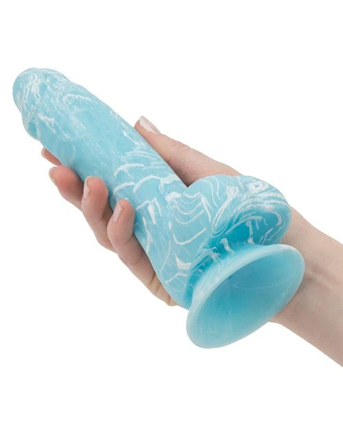 Addiction Luke 7.5" Glow In The Dark Dildo - Blue - Image 3