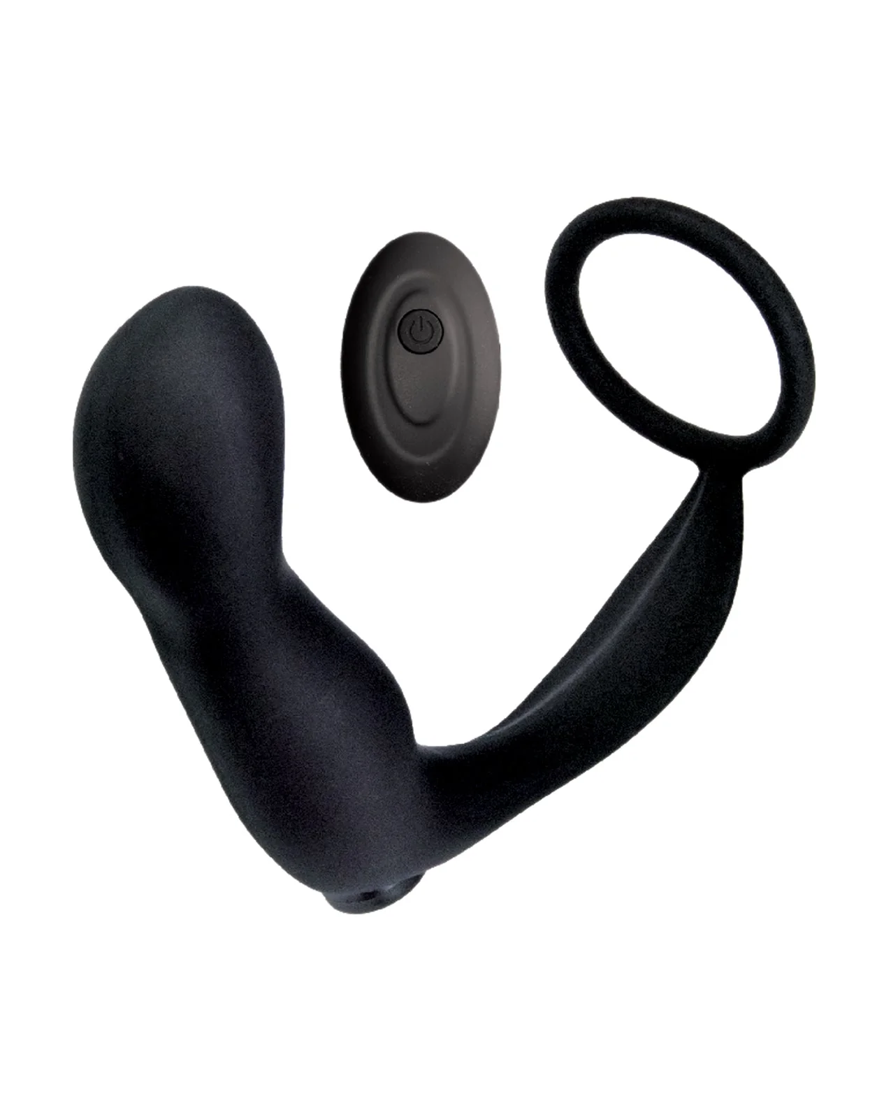 Ass-station Contoured Anal Plug with Remote - Black - Image 2