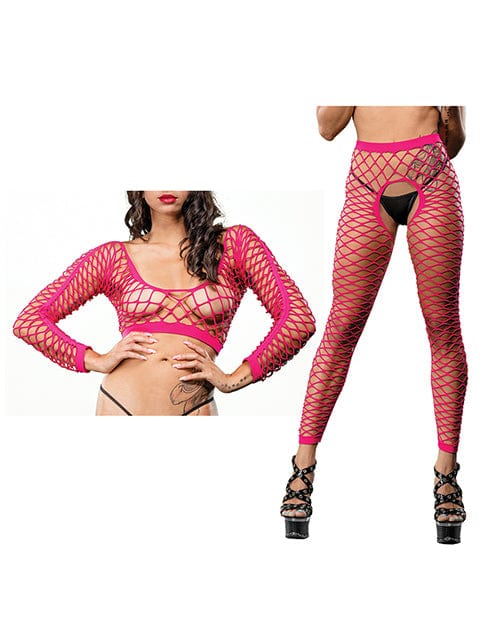 Beverly Hills Naughty Girl Crotchless All Over Mesh Leggings One Size Fits Most - Image 5