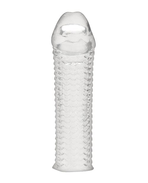 Blue Line C & B 6.5" Textured Penis Enhancing Sleeve Extension - Clear - Image 3