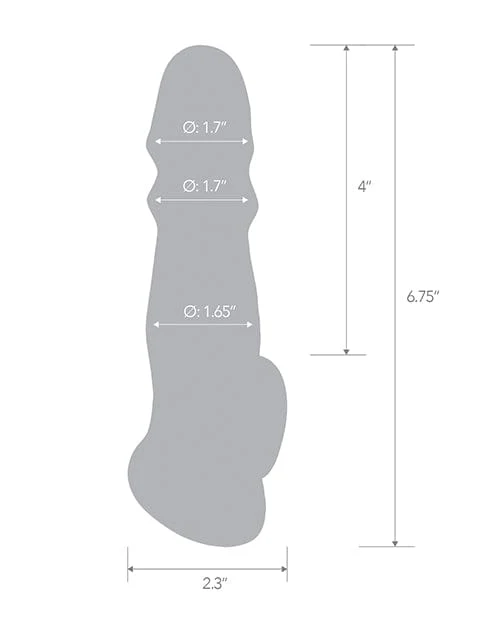 Blue Line C & B 6.75" Girthy Penis Enhancing Sleeve Extension - Clear - Image 3