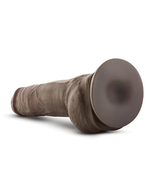 Blush Au Natural 10" Big Boy Realistic Dildo with Balls - Chocolate - Image 2