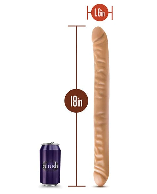 Blush Dr. Skin 18" Double Dildo - Mocha - Image 4