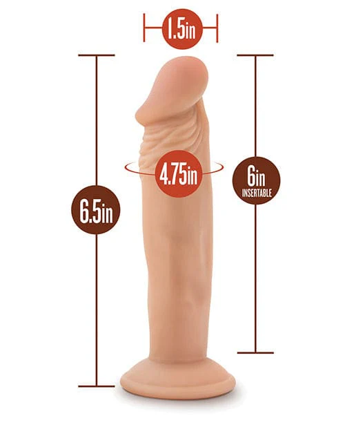 Blush Dr. Skin Dr. Small 6" Dildo - Vanilla - Image 3