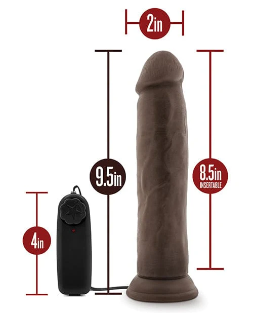 Blush Dr. Skin Dr. Throb 9.5" Cock with Suction Cup - Chocolate - Image 3
