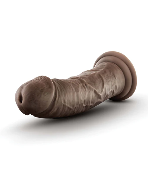 Blush Dr. Skin Plus 8 inch Posable Dildo - Chocolate - Image 3