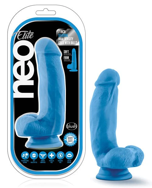 Blush Neo Elite Silicone Dual Density Cock with Balls - Image 7
