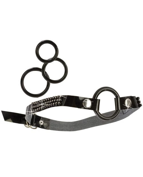 Bound By Diamonds Open Ring Gag - Black - Image 3