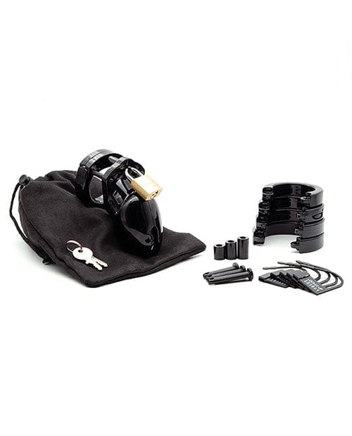CB-6000s 2 1-2" Cock Cage & Lock Set - Black - Image 4