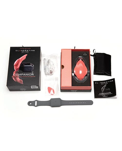 Clandestine Devices Companion Panty Vibe with Wearable Remote - Coral - Image 5