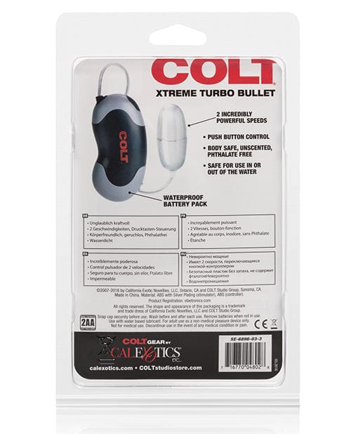 Colt Xtreme Turbo Bullet Power Pack Waterproof - 2 Speed Silver - Image 3