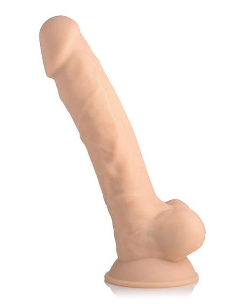 Curve Novelties Fleshstixxx 8" Vibrating Silicone Dildo with Balls - Image 3