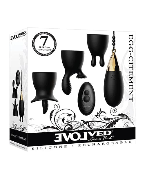 Evolved Egg Citement Rechargeable Bullet - Black-Gold