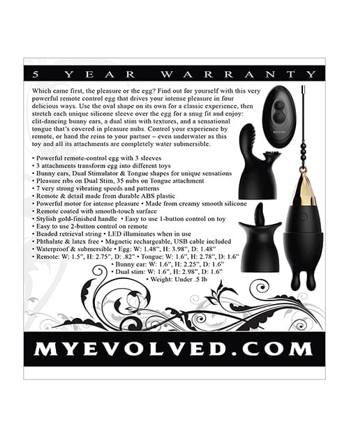 Evolved Egg Citement Rechargeable Bullet - Black-Gold - Image 2