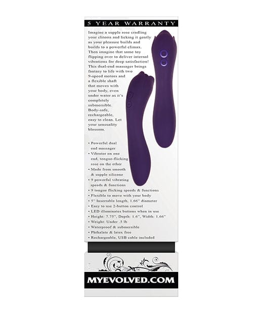 Evolved Thorny Rose Dual End Massager - Purple - Image 3
