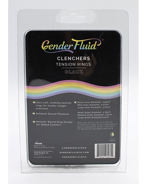 Gender Fluid Clenchers Tension Ring Set - Black - Image 3