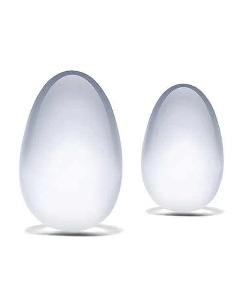 Glas 2 Piece Glass Yoni Eggs Set - Clear - Image 4