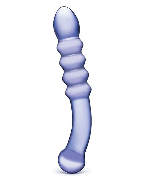 Glas Purple Rain Ribbed Glass Dildo - Image 2