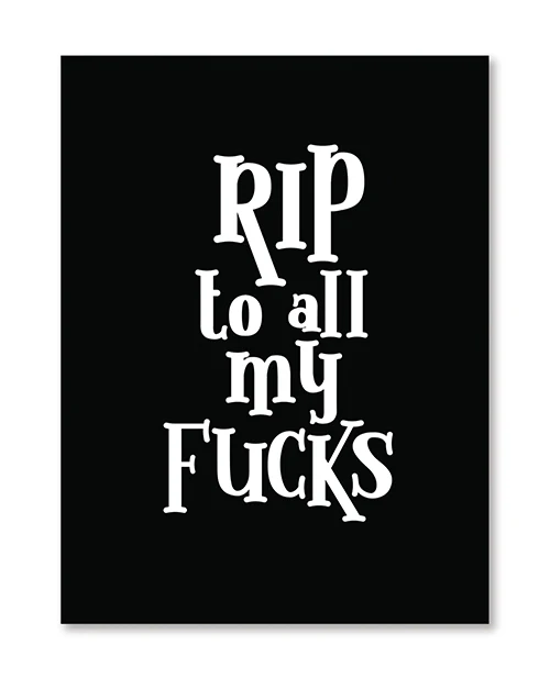 Halloween Rip Fucks Greeting Card with Sticker - Image 3