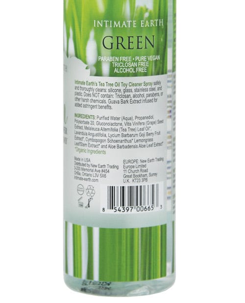 Intimate Earth Toy Cleaner Spray - 4.2 Oz. Green Tea Tree Oil - Image 2