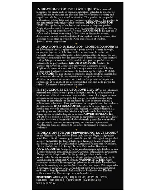 Kama Sutra Love Liquid Classic Water Based Lube - 3.4 Oz. - Image 2