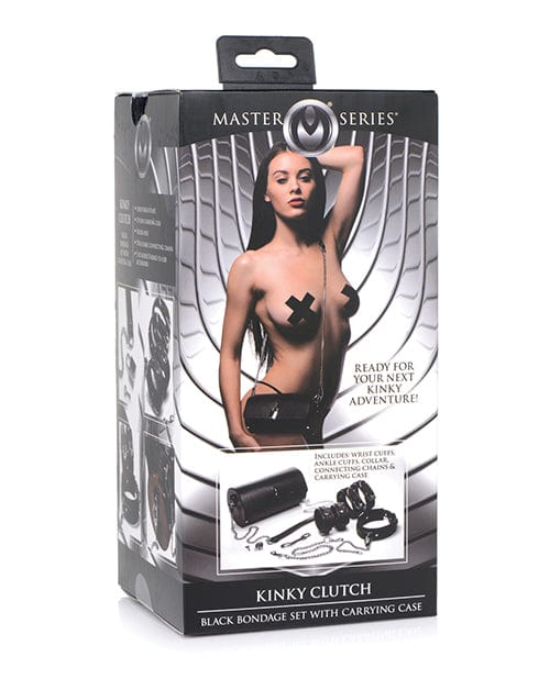Master Series Kinky Clutch Black Bondage Set with Carrying Case