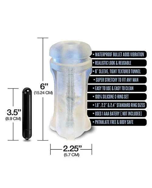 Mstr B8 Hand Cuff Vibrating Stroker Pack - Kit Of 5 Clear - Image 3