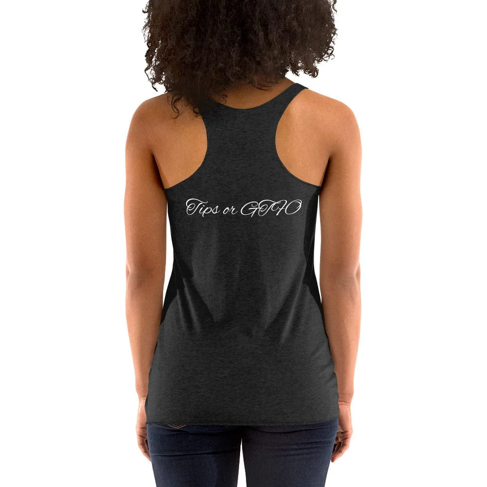 Orchid Toys Women's Racerback Tank White Font - Image 10