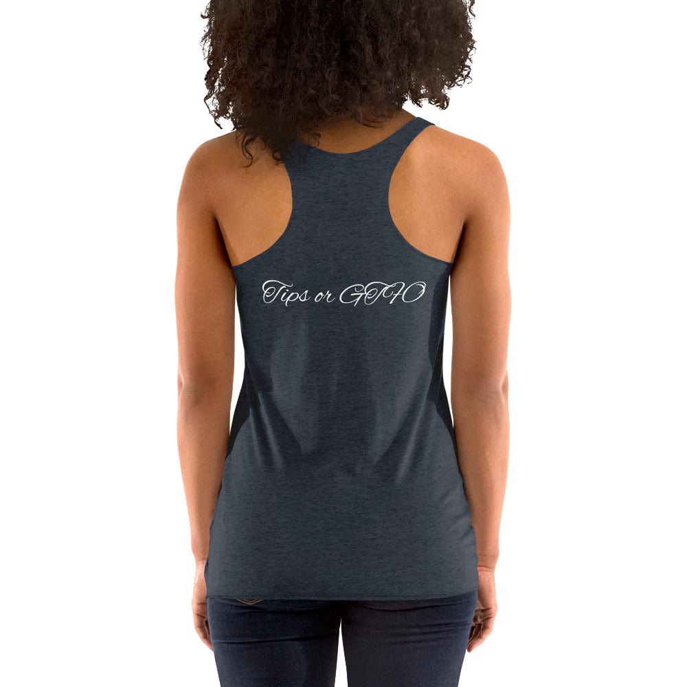 Orchid Toys Women's Racerback Tank White Font - Image 3