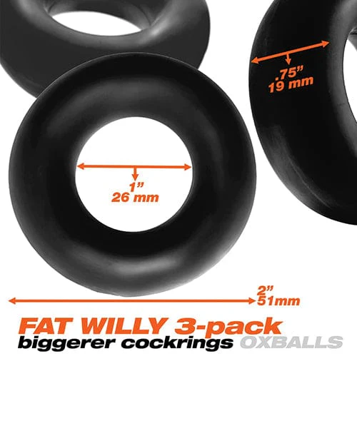 OXBALLS Fat Willy 3 Pack Jumbo Cock Rings - Image 5