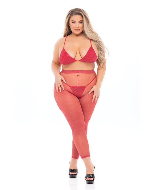 Pink Lipstick Tall Order Bra Top & Leggings - Image 3