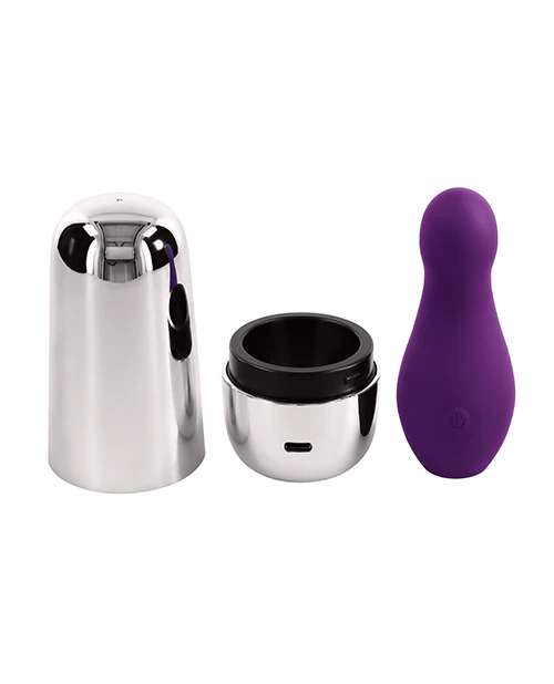 Playboy Pleasure The Jet Set Vibrator - Acai/Silver - Image 3