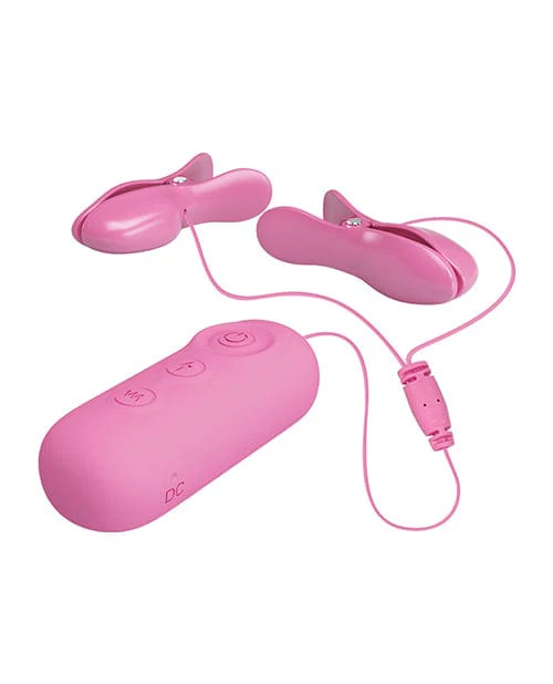 Pretty Love Romantic Wave II EStim & Vibrating Nipple Clip - Pink - Image 3