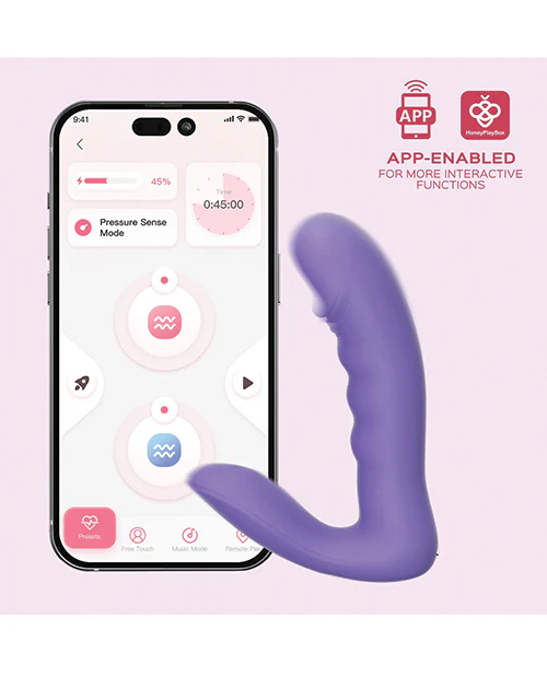 RORA App-Controlled Rotating G-Spot Vibrator & Clitoral Stimulator - Purple - Image 3