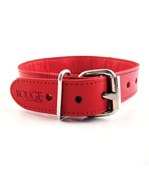 Rouge Leather O Ring Studded Collar - Image 2