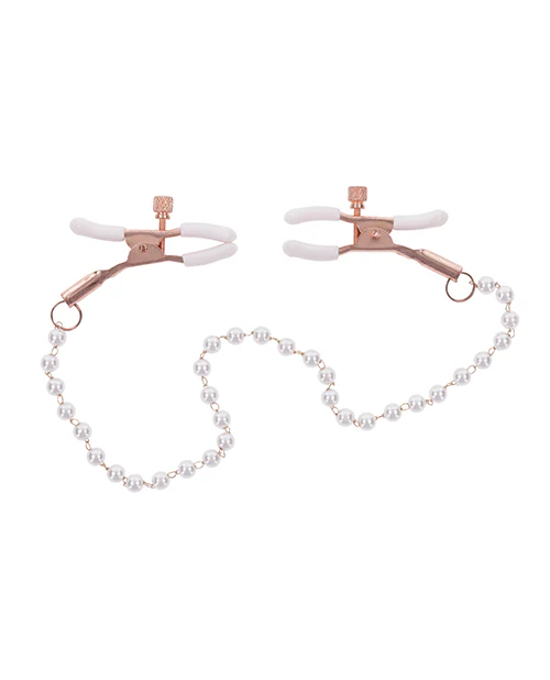 Sex & Mischief Peaches 'n CreaMe Pearl Nipple Clamps - Image 2
