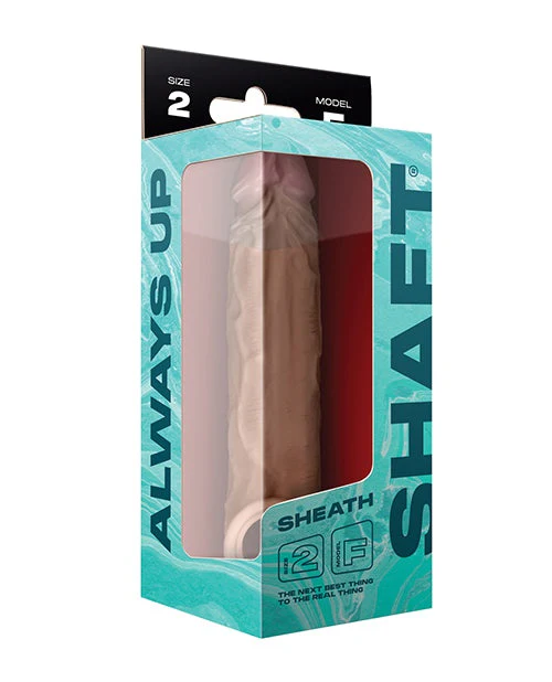 Shaft Model F Flexskin Liquid Silicone 8.8" Sheath - Oak - Image 2