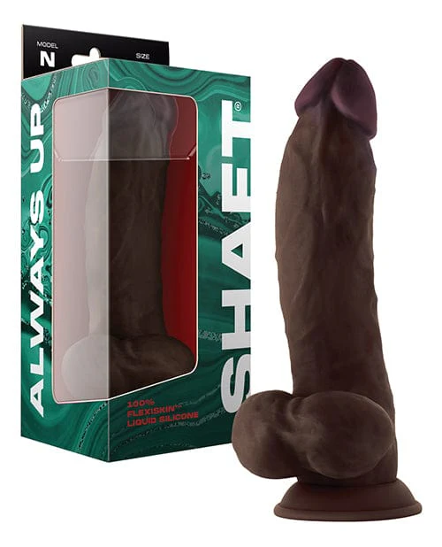 Shaft Model N Flexskin Liquid Silicone 9.5" Side Curve Dong with Balls - Image 4