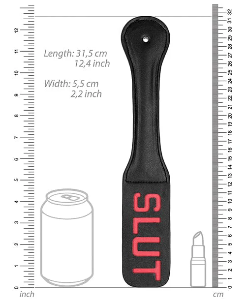 Shots Ouch Slut Paddle - Black - Image 4