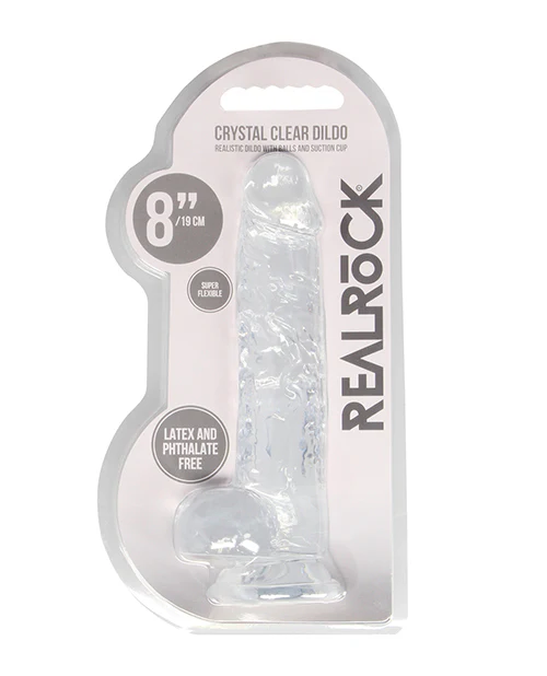 Shots RealRock Realistic Crystal Clear Dildo with Balls - Image 89