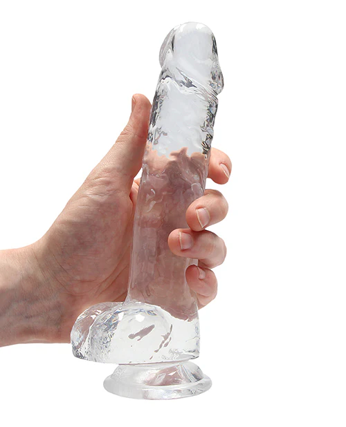 Shots RealRock Realistic Crystal Clear Dildo with Balls - Image 98