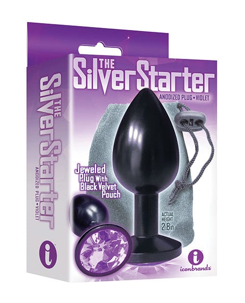 The 9's The Silver Starter Bejeweled Round Stainless Steel Plug - Image 3