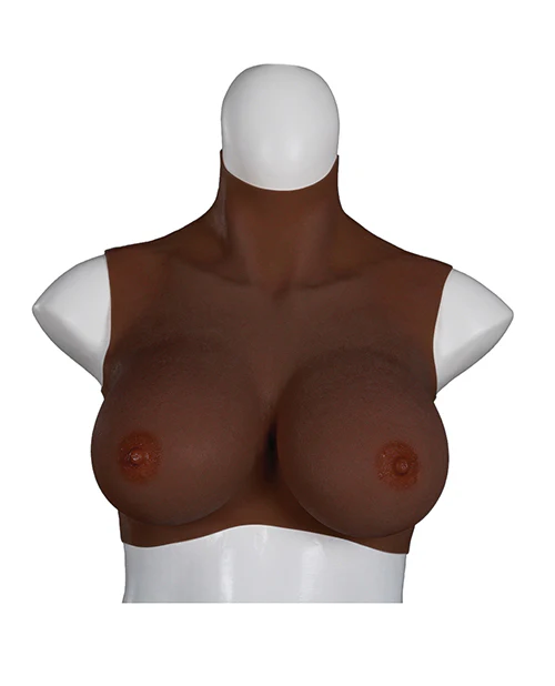 XX-DREAMTOYS Ultra Realistic E Cup Breast Form Large - Black - Image 2